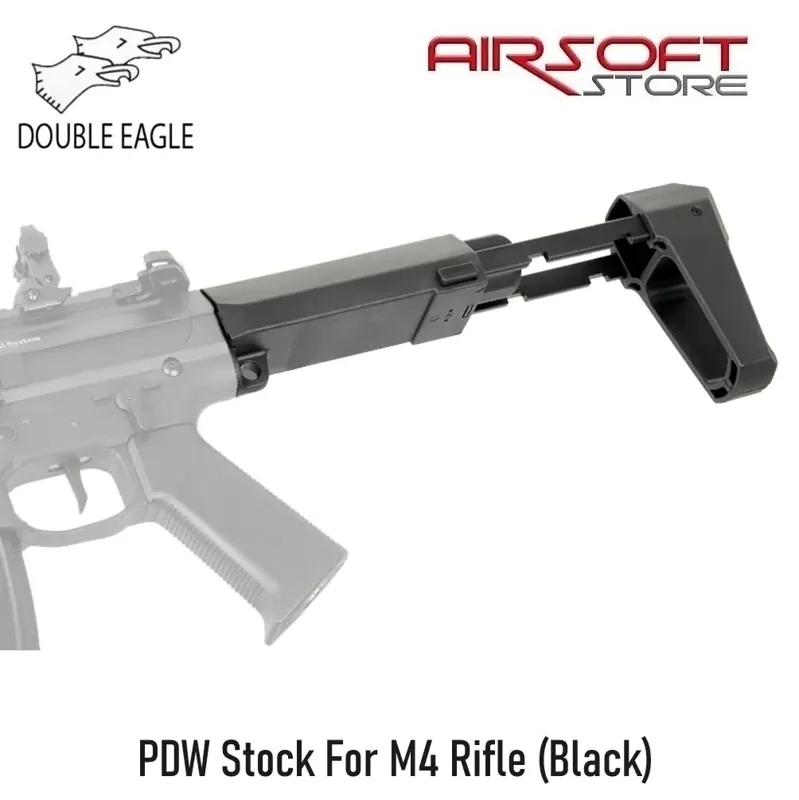 PDW Stock for M4 Rifle · Negro