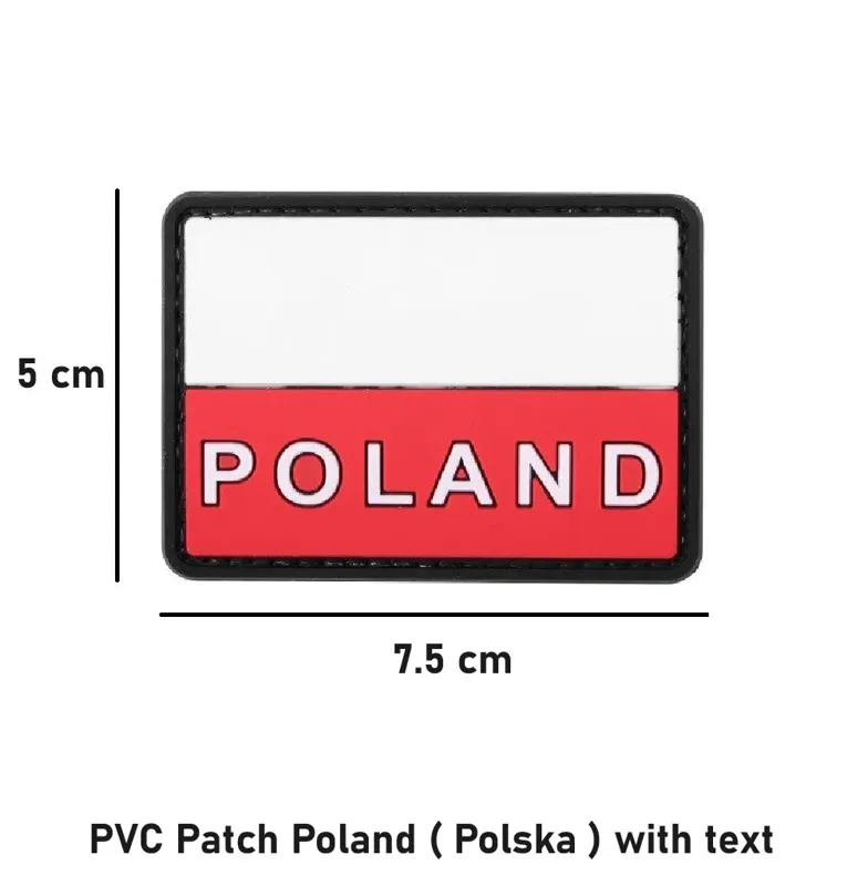 PVC Patch Poland (Polska) with Text