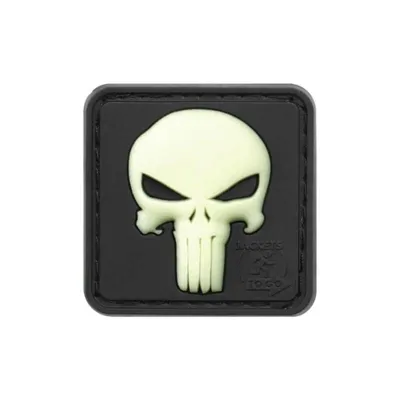 Punisher Rubber Patch Glow in the Dark - JTG