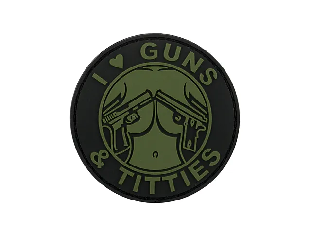 Patch PVC Guns and Titties · Verde / OD