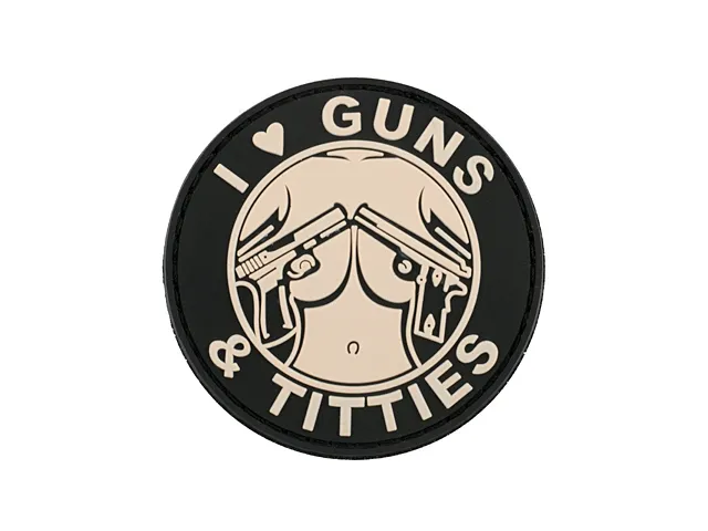 Patch PVC Guns and Titties Rose