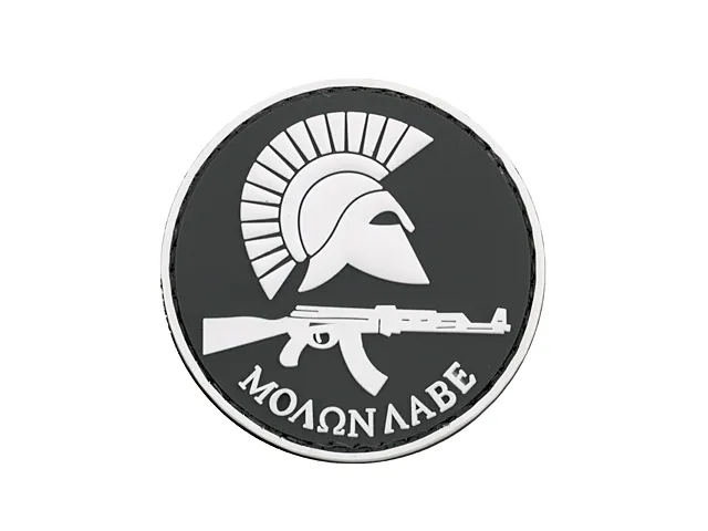 Patch PVC Molon Labe AK · Negro