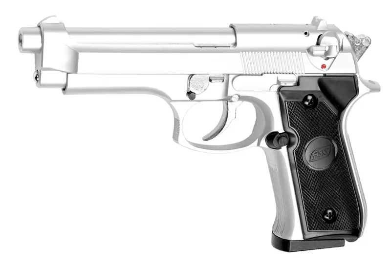 Réplique Pistolet M92 Gaz Chrome GNB · Plata