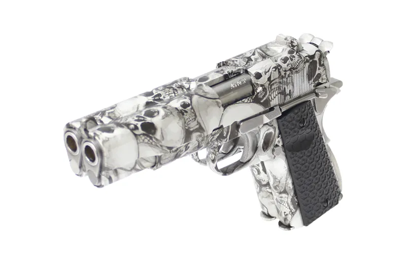 Réplique 1911 Double Barrel Skull · Negro