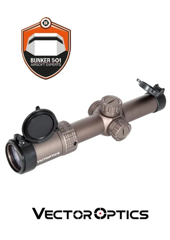 Vector Optics S6 1-6x24 Scope - Burnt · Marrón