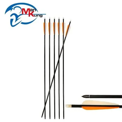 Handboog Pijl | 6ST. | Carbon Grijs 30 Inch (76cm) - Man Kung