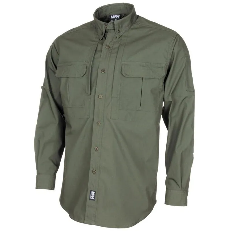Hemd Attack M Langarm Teflon Ripstop · Verde / OD