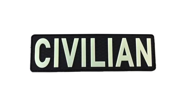 JTG Civilian Glow in the Dark Rubber Patch