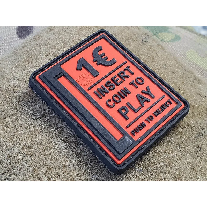 JTG "Insert Coin to Play" 3D Rubber Patch