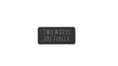 Two Words One Finger Micro PVC Patch - JTG