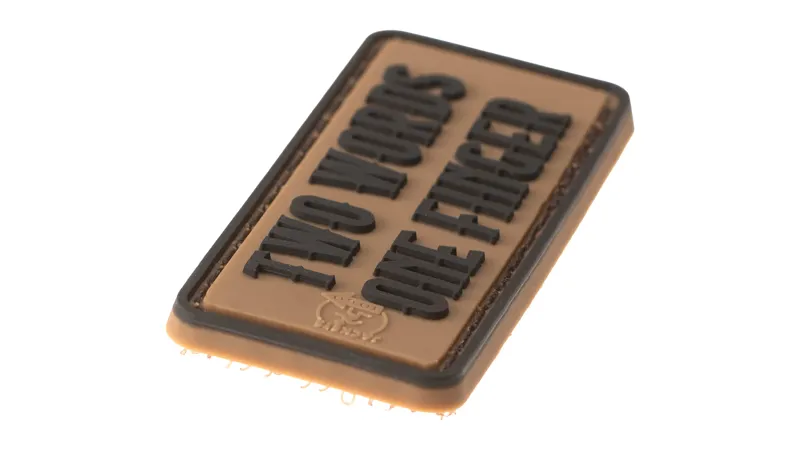 JTG Two Words One Finger Rubber Patch Coy