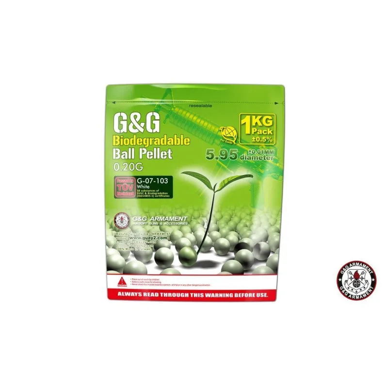 G&G Armament Bolas 0,20 5000BBs · Verde / OD