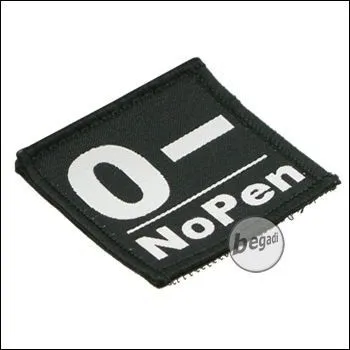 Blutgruppen Aufnäher "0, Neg. - NoPen" - BE-X