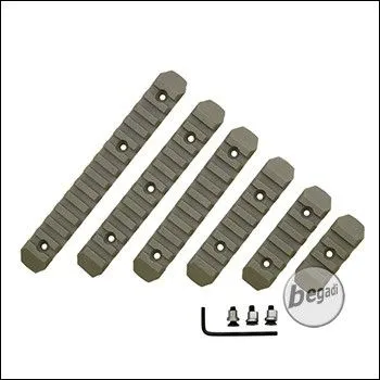 BEGADI KeyMod Polymer Rail Set, 6TEILIG · Tan / FDE