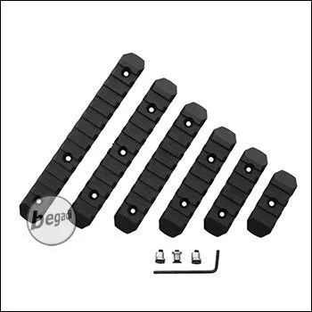 BEGADI KeyMod Polymer Rail Set, 6TEILIG · Negro