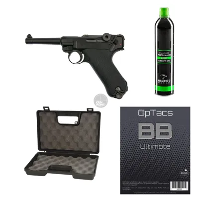 !!! - Pistol - P08 Full Metal - From 18, Over 0,5 Joule - WE Airsoft