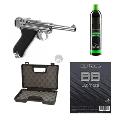 !!! - Pistol - P08 Full Metal - From 18, Over 0.5 Joules - WE Airsoft