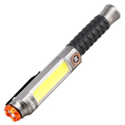 LED-Taschenlampe Mit COB Big Larry 3 600 Lumen Grau/ Inkl. Gürtelclip - Nebo