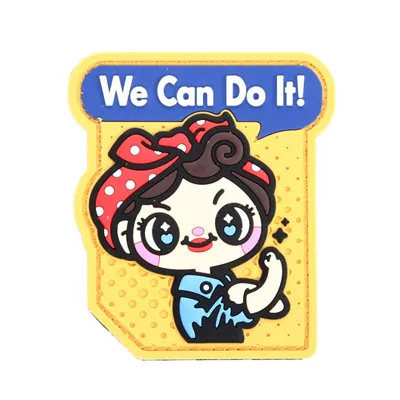 3D Rubber Patch Mit Klettfläche WE Can Do It Cute Fullcolor - Mil-Spec Monkey