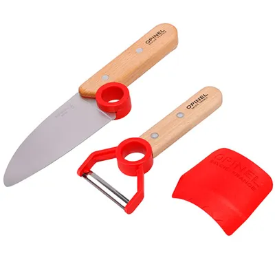Küchenset Für Kinder Le Petit Chef Rot 3-TEILIG Messer, Schäler Und Fingerschutz - Opinel