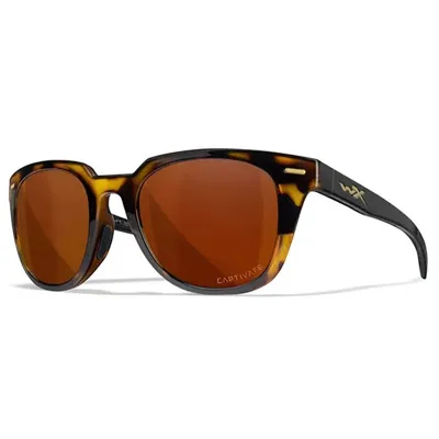Sonnenbrille Ultra Captivate Gläser Polarisierend Kupfer Gestell Glänzend Demi Braun/Glänzend Inkl. Brillenetui - Wiley X