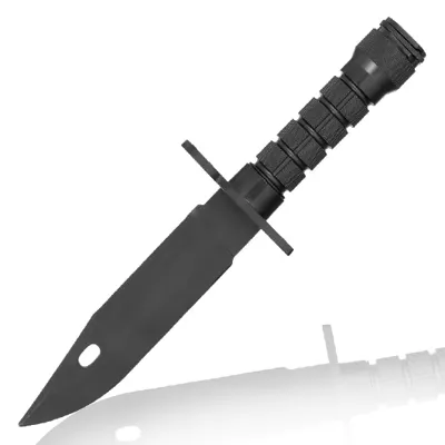 US M9 Deko Gummi Bajonett F. M4 / M16 Gewehre Inkl. Scheide - MP Airsoft
