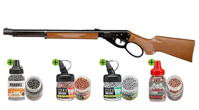 Lever Action Luftgewehr Unterhebelspanner 4,5 mm Stahl BB Inkl. 6000 Stahl BBs - Marlin