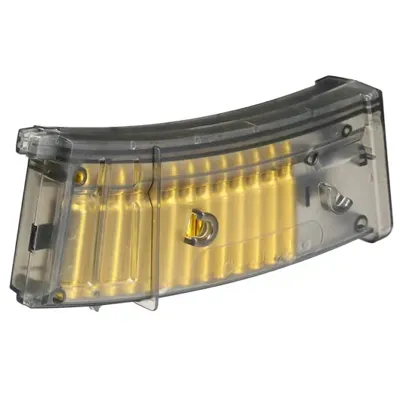 Modell 36 / M41 Springer Magazin Low-Cap 40 Schuss Rauch-Transparent Mit Patronenattrappen - DE Airsoft