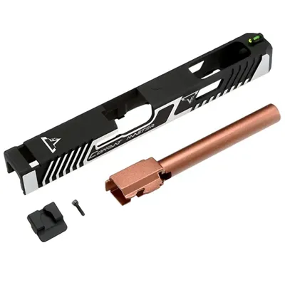 EMG TTI Combat Master Aluminium Schlitten Set F. VFC Glock 17 Gen. 4 Silber - APS Airsoft