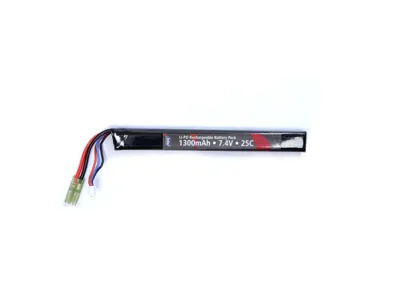 Battery, 7,4V 1300 mAh, Li-Po, Single Stick - Action Sport Games
