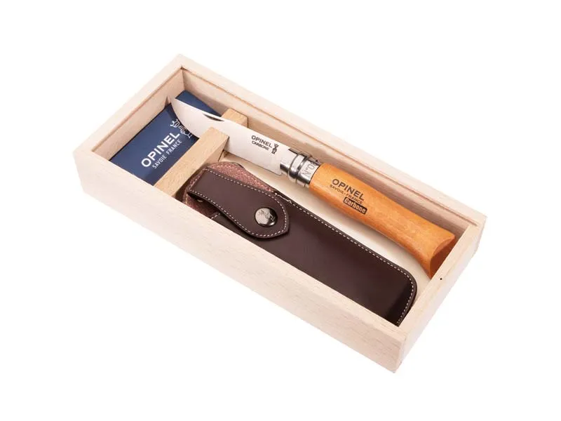 Opinel No.8 Mit Etui in Holzbox