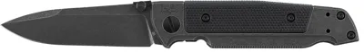 Q5 Steel Frame Blackwash Plain Klappmesser - Walther