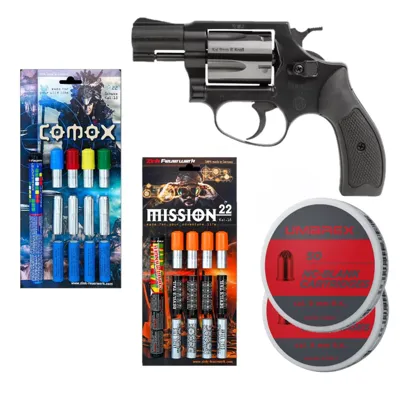 Feuerwerk Revolver Set HW 37 Schreckschuss - LivingActive