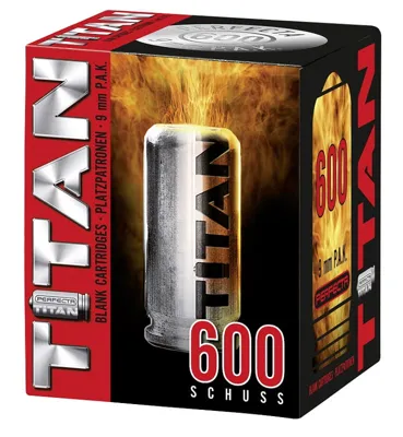 Titan 9 mm P.a.k Platzpatronen - 600 Stk - Perfecta
