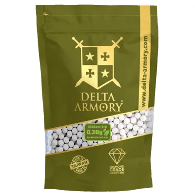 0,30g Bio BBs Diamond Edition Διαμέτρημα – Λευκά 3.330 Τεμάχια - Delta Armory