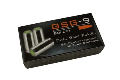 9 mm P.a. Knall Platzpatronen, 50STK - GSG