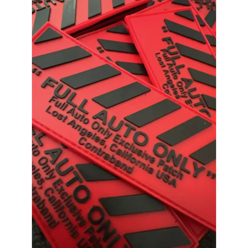 Full Auto Only Patch - Exclusive - PVC · Rojo