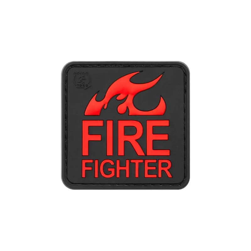 JTG Fire Fighter Rubber Patch Blackmedic