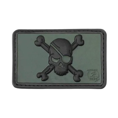 Pirate Skull Rubber Patch Forest - JTG
