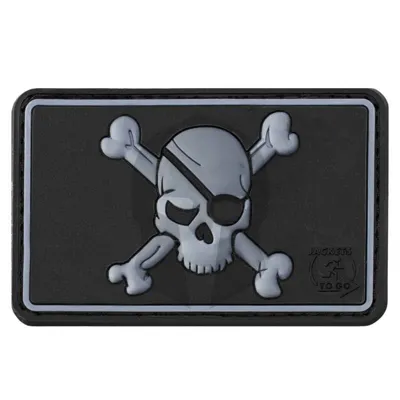 Pirate Skull Rubber Patch - JTG
