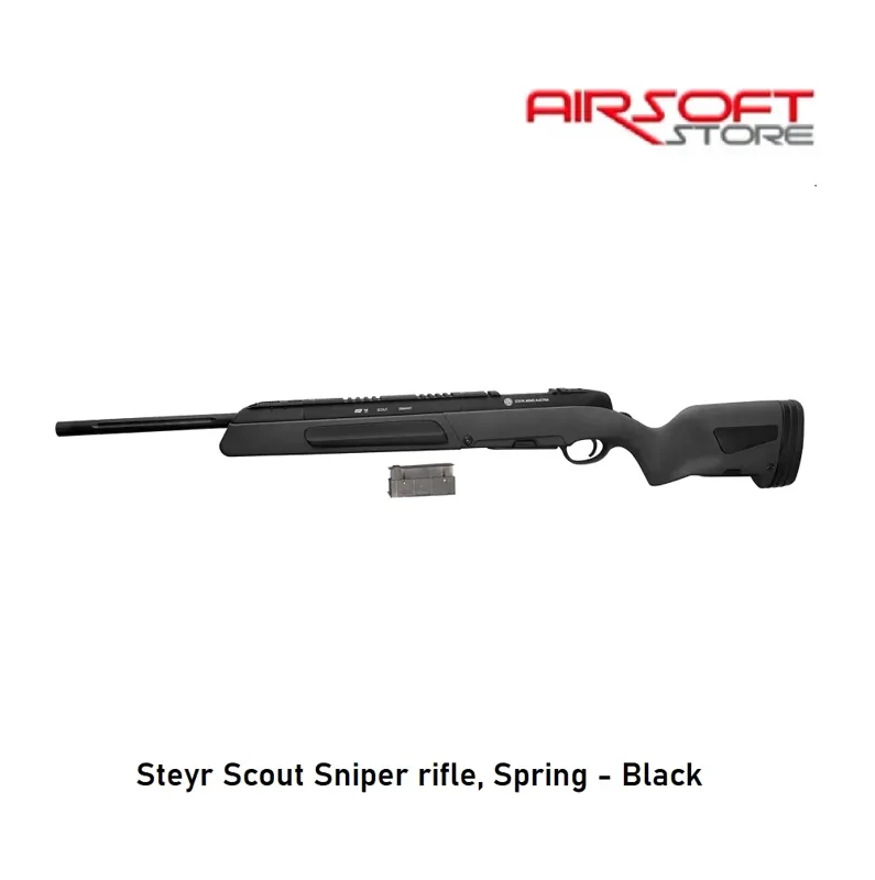 Steyr Scout Sniper Rifle, Spring · Negro