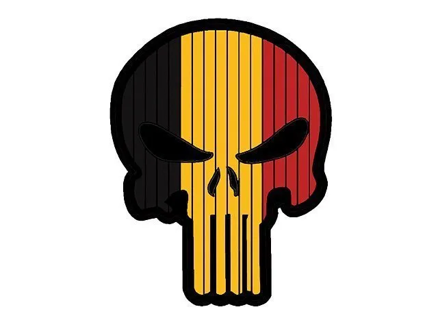 Patch PVC Skull Belge