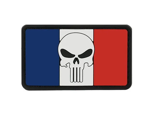 Patch PVC Skull Drapeau France