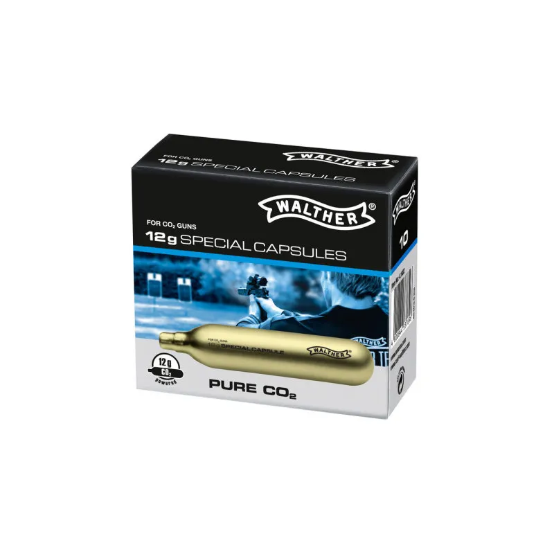 Walther Capsulas CO2 10UDS · Negro