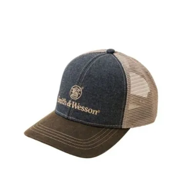 S&w Two-Tone Denim Trucker Cap - Smith & Wesson