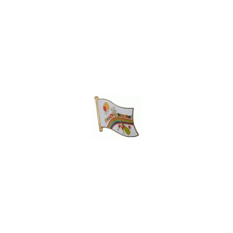 Anstecker Pin Happy Birthday Flagge
