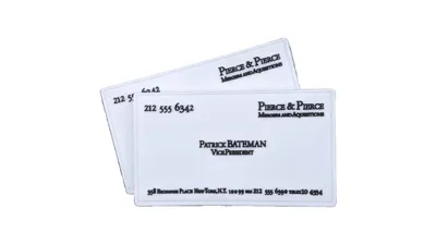"Patrick Bateman Business Card" Morale Patch - Violent Little Machine