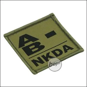 Blutgruppen Aufnäher "AB, Neg. - NKDA" - BE-X