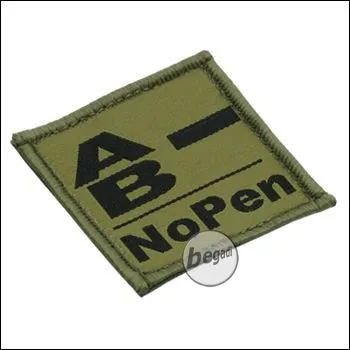 Blutgruppen Aufnäher "AB, Neg. - NoPen" - BE-X