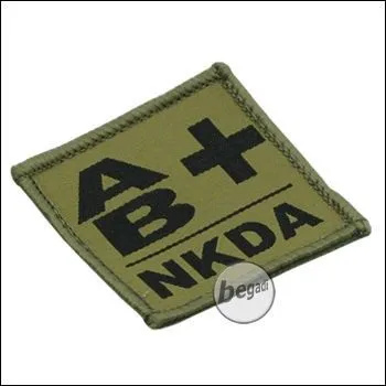 Blutgruppen Aufnäher "AB, Pos. - NKDA" - BE-X